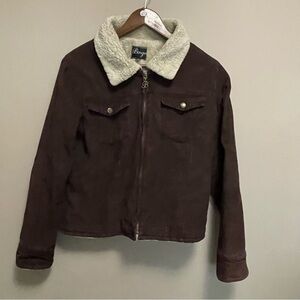 Bongo Vintage Y2K Brown Corduroy Sherpa Jacket Women’s Size Large
